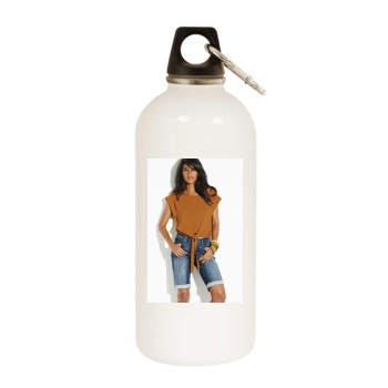 Emanuela de Paula White Water Bottle With Carabiner