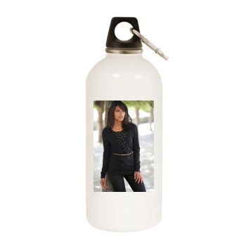 Emanuela de Paula White Water Bottle With Carabiner