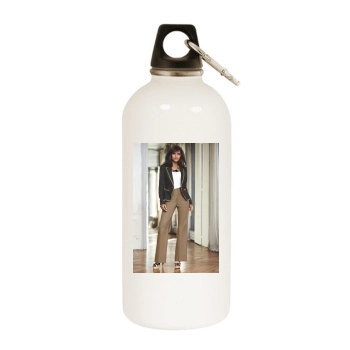 Emanuela de Paula White Water Bottle With Carabiner