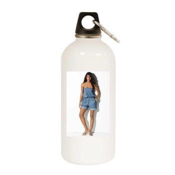 Emanuela de Paula White Water Bottle With Carabiner