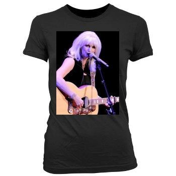 Emmylou Harris Women's Junior Cut Crewneck T-Shirt