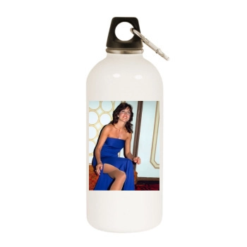Erin Gray White Water Bottle With Carabiner