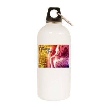 Evanna Lynch White Water Bottle With Carabiner