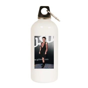 Fairuza Balk White Water Bottle With Carabiner