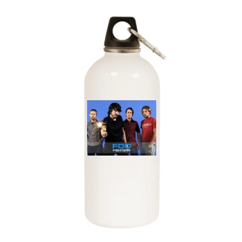 Foo Fighters White Water Bottle With Carabiner