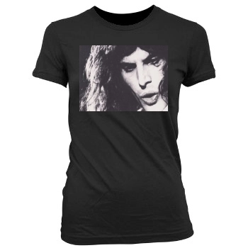 Freddie Mercury Women's Junior Cut Crewneck T-Shirt