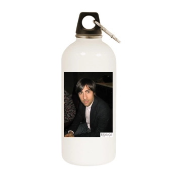 Jason Schwartzman White Water Bottle With Carabiner