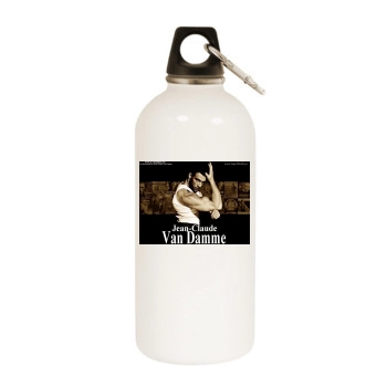 Jean-Claude Van Damme White Water Bottle With Carabiner