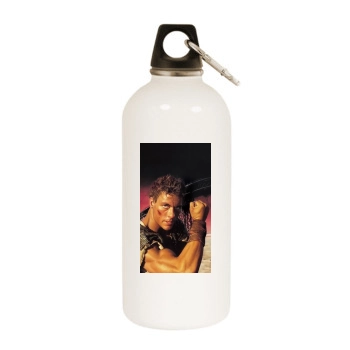 Jean-Claude Van Damme White Water Bottle With Carabiner