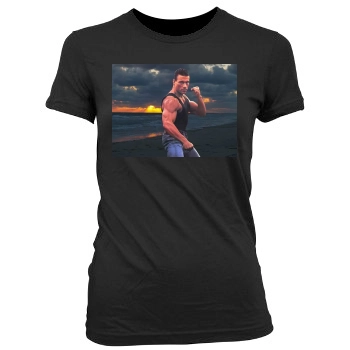 Jean-Claude Van Damme Women's Junior Cut Crewneck T-Shirt