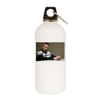 Jeremy Renner White Water Bottle With Carabiner