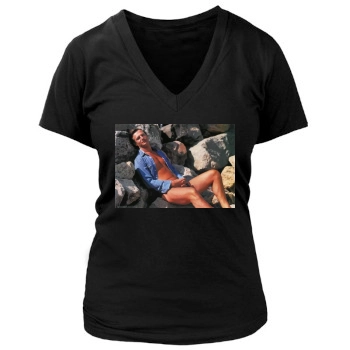 Liam Neeson Women's Deep V-Neck TShirt