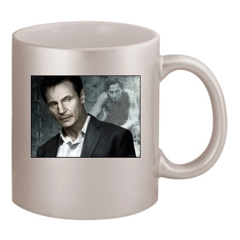 Liam Neeson 11oz Metallic Silver Mug