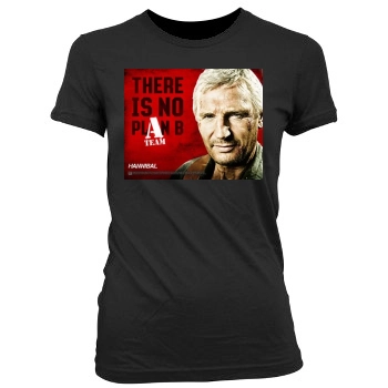 Liam Neeson Women's Junior Cut Crewneck T-Shirt