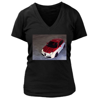 2009 Marangoni Alfa Romeo Mito M430 Women's Deep V-Neck TShirt