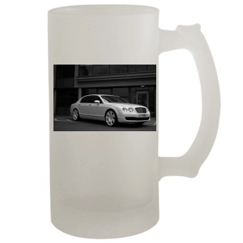 2009 Project Kahn Pearl White Bentley Flying Spur 16oz Frosted Beer Stein