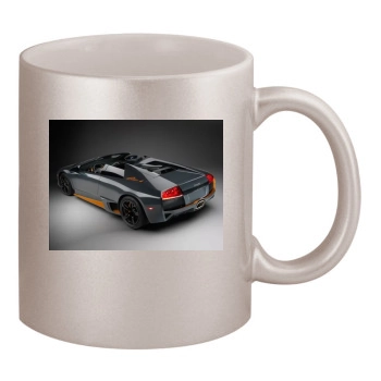 2009 Lamborghini Murcielago LP 650-4 Roadster 11oz Metallic Silver Mug