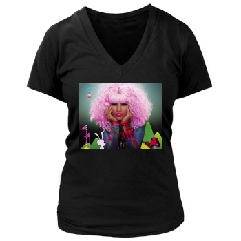 Nicki Minaj Women's Deep V-Neck TShirt