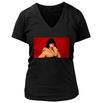 Nicki Minaj Women's Deep V-Neck TShirt