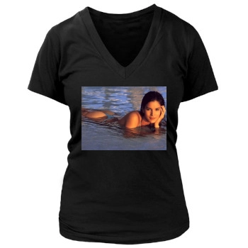 Patricia Velasquez Women's Deep V-Neck TShirt