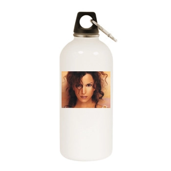 Patricia Velasquez White Water Bottle With Carabiner