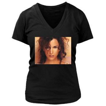 Patricia Velasquez Women's Deep V-Neck TShirt