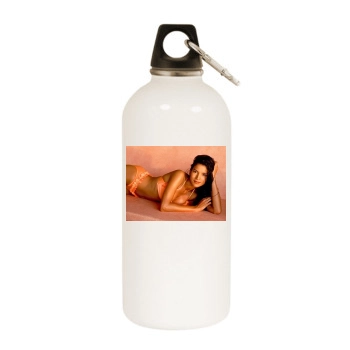 Patricia Velasquez White Water Bottle With Carabiner