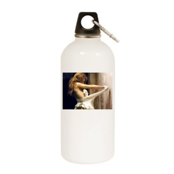 Violante Placido White Water Bottle With Carabiner