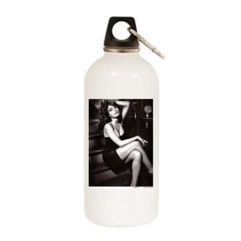 Violante Placido White Water Bottle With Carabiner