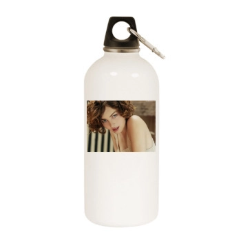 Violante Placido White Water Bottle With Carabiner