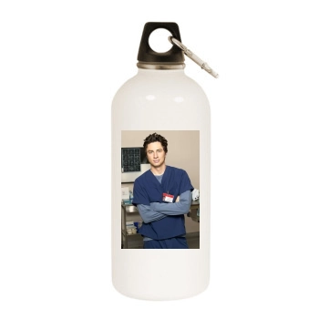 Zach Braff White Water Bottle With Carabiner