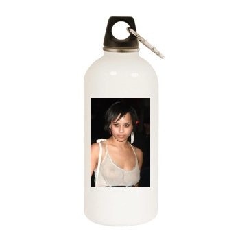 Zoe Kravitz White Water Bottle With Carabiner
