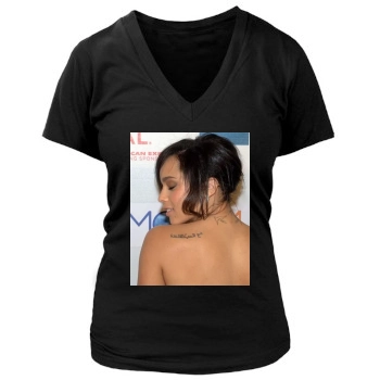 Zoe Kravitz Women's Deep V-Neck TShirt