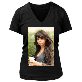 Zoe Kravitz Women's Deep V-Neck TShirt