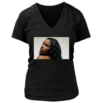 Zoe Kravitz Women's Deep V-Neck TShirt