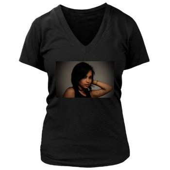 Zoe Kravitz Women's Deep V-Neck TShirt