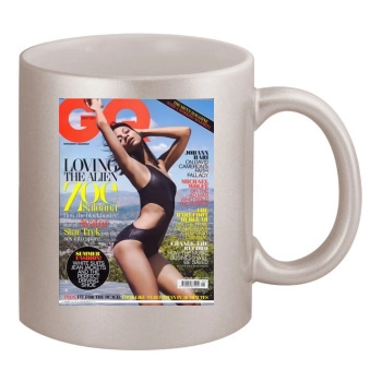 Zoe Saldana 11oz Metallic Silver Mug