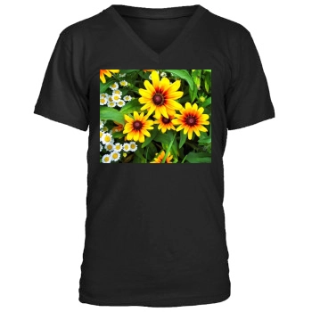 Flowers Men's V-Neck T-Shirt