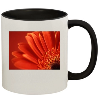 Flowers 11oz Colored Inner & Handle Mug