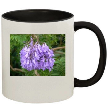 Flowers 11oz Colored Inner & Handle Mug