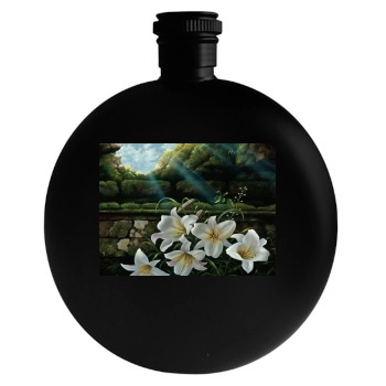 Flowers Round Flask