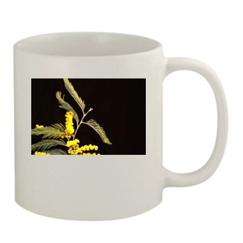 Flowers 11oz White Mug