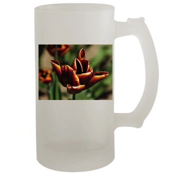 Flowers 16oz Frosted Beer Stein