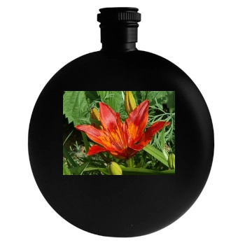 Flowers Round Flask