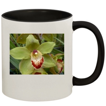 Flowers 11oz Colored Inner & Handle Mug