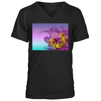 Flowers Men's V-Neck T-Shirt