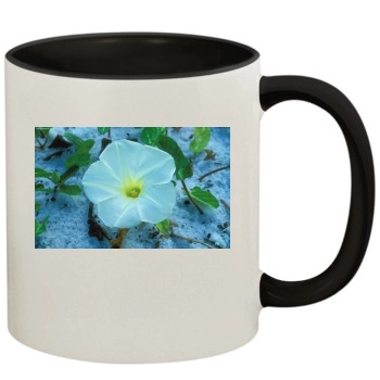 Flowers 11oz Colored Inner & Handle Mug