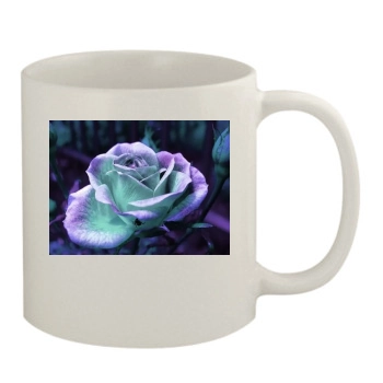 Flowers 11oz White Mug