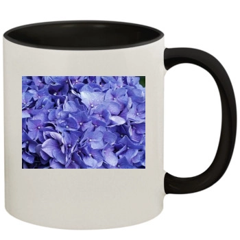 Flowers 11oz Colored Inner & Handle Mug