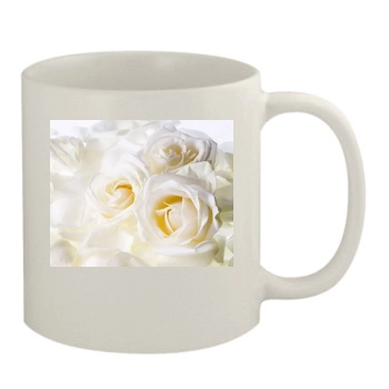 Flowers 11oz White Mug